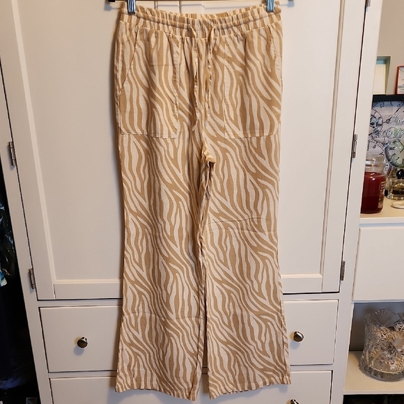 Stylish Zebra Print Wide Leg Pants - Picture 6 of 7